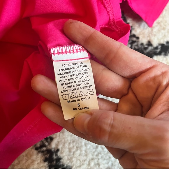 NWT Scoots Brand Hot Pink Scrub Shirt Size 5 - Picture 3 of 5